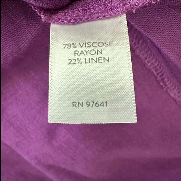 J.Jill Purple Linen Blend Button Front Midi Dress Petite Medium NWT - Picture 7 of 7